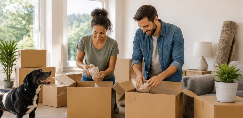 Illustrative homeownership scene accompanying Moving from Arkansas to Olympia, WA: A Relocation Guide