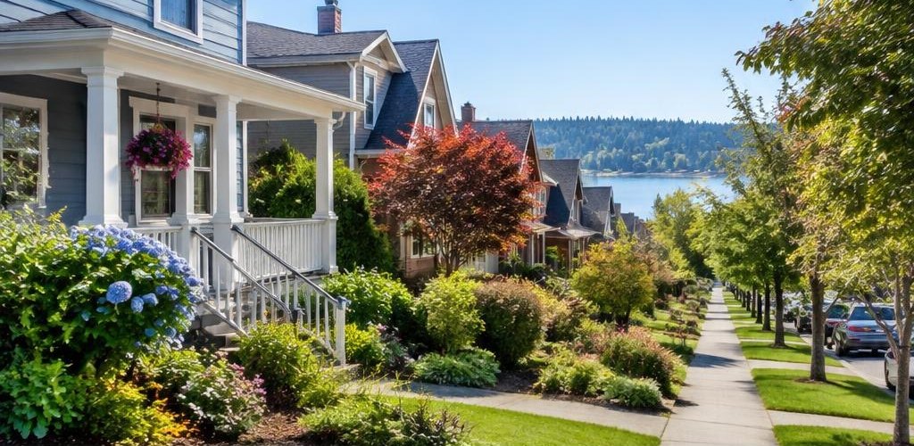 Illustrative residential setting accompanying Arkansas vs. Washington State: Relocating to Olympia, WA