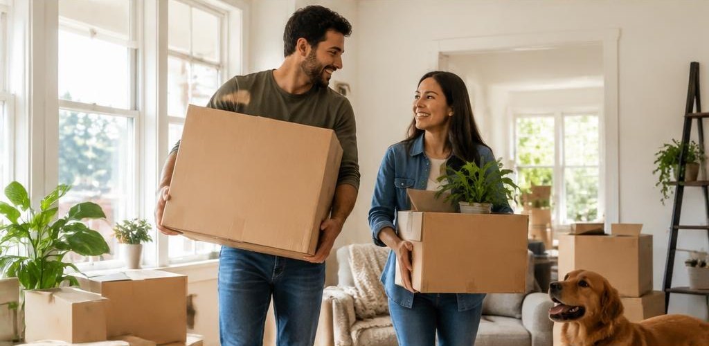 Illustrative homeownership scene accompanying Ohio vs. Washington State: Moving to Olympia, WA Guide