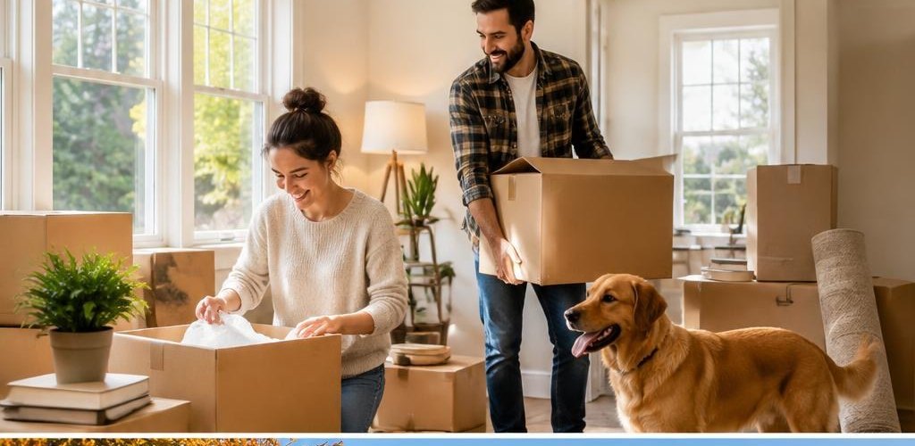 Illustrative homeownership scene accompanying Moving from Vermont to Olympia, WA: A Relocation Guide