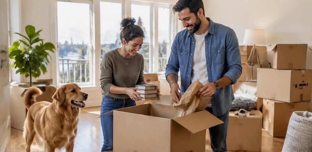 Illustrative homeownership scene accompanying Moving from Pennsylvania to Olympia, WA: A Relocation Guide