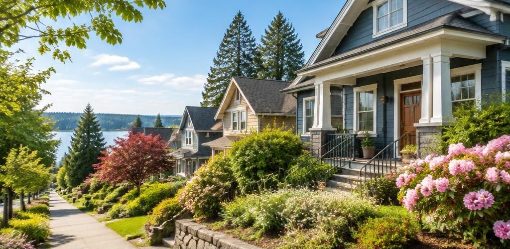 Illustrative residential setting accompanying New Hampshire vs. Washington State: Relocating to Olympia