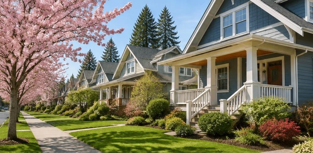 Illustrative residential setting accompanying Oregon vs. Washington State: Cost of Living and Lifestyle Guide