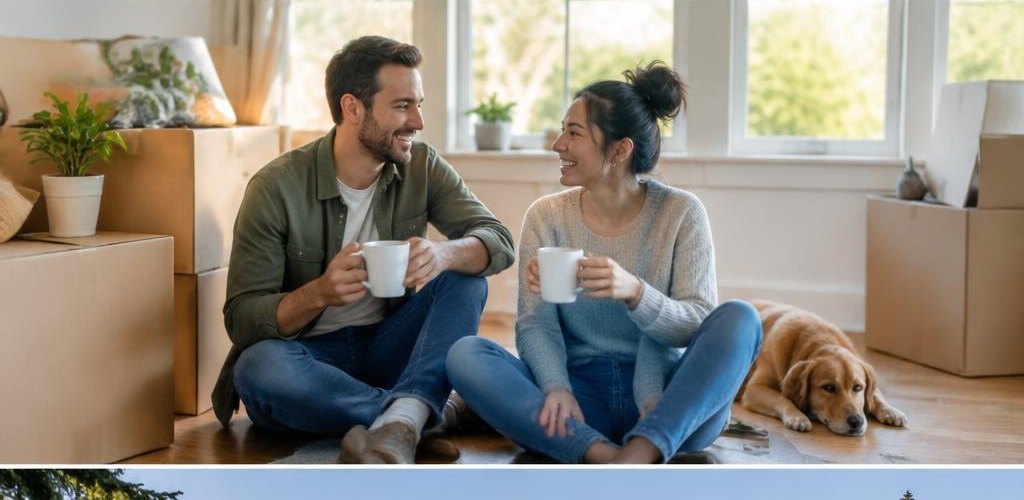 Illustrative homeownership scene accompanying Kentucky vs. Washington State: Cost of Living & Lifestyle Guide