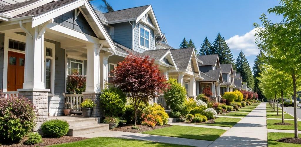 Illustrative residential setting accompanying First-Time Home Buyer Guide for Thurston County