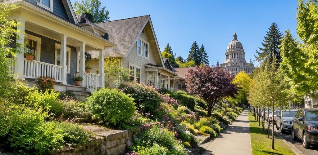 Illustrative residential setting accompanying Massachusetts vs. Washington State: Moving to Olympia, WA Guide