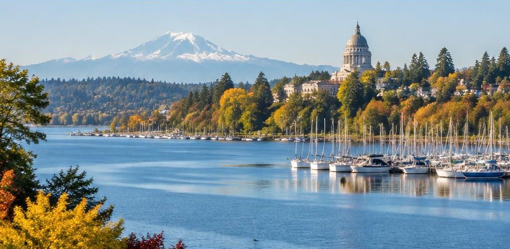 Illustrative Pacific Northwest lifestyle scene accompanying District of Columbia vs. Washington State: Relocation Guide