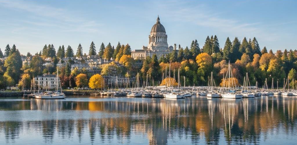 Illustrative Pacific Northwest lifestyle scene accompanying Maine vs. Washington State: A Guide for Your Pacific Northwest Move