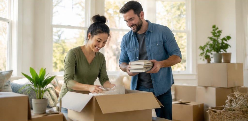 Illustrative homeownership scene accompanying Texas vs. Washington State: A Guide for Moving to Olympia, WA
