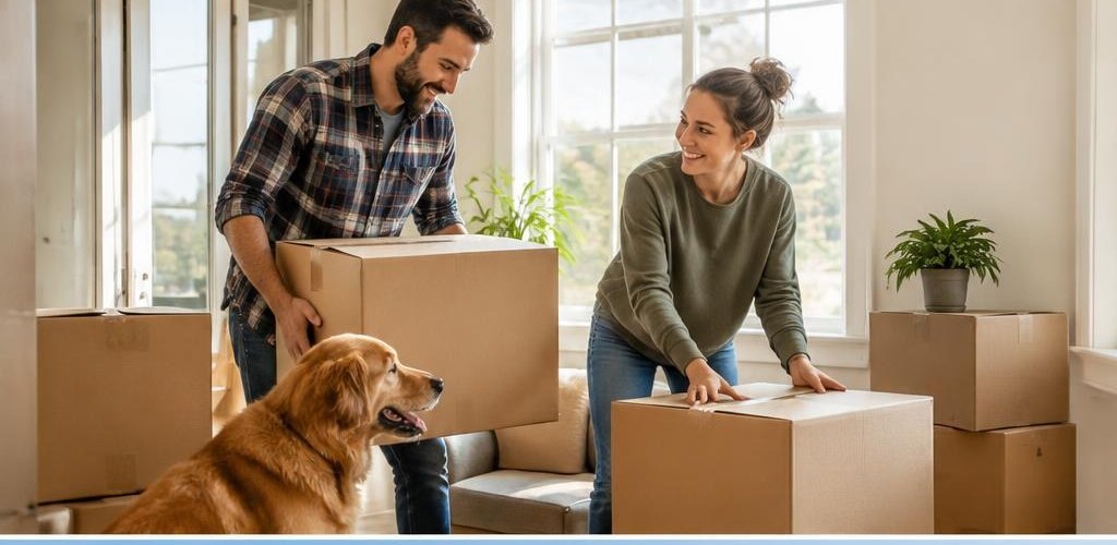 Illustrative homeownership scene accompanying Moving from West Virginia to Olympia, WA: A Relocation Guide