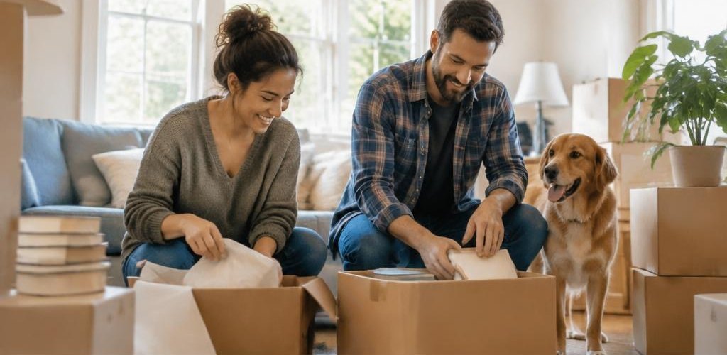 Illustrative homeownership scene accompanying Moving from Virginia to Olympia, WA: A Relocation Guide