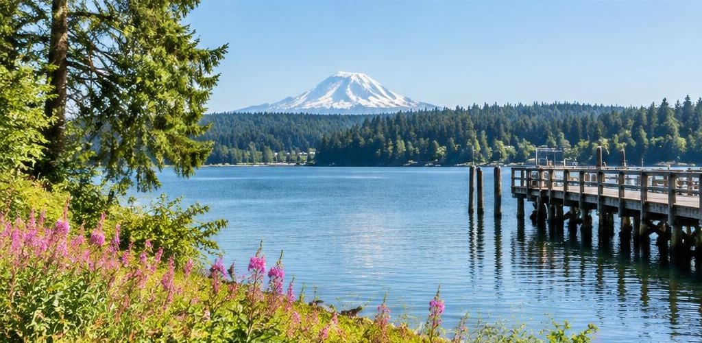 Illustrative Pacific Northwest lifestyle scene accompanying Moving from California to Olympia, WA: A Relocation Guide