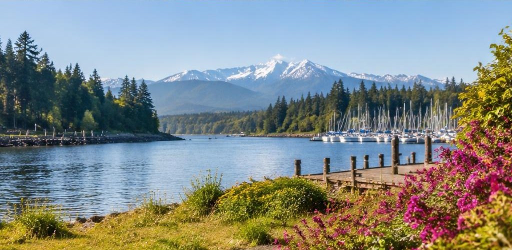 Illustrative Pacific Northwest lifestyle scene accompanying Moving from Maryland to Olympia, WA: A Step-by-Step Relocation Guide