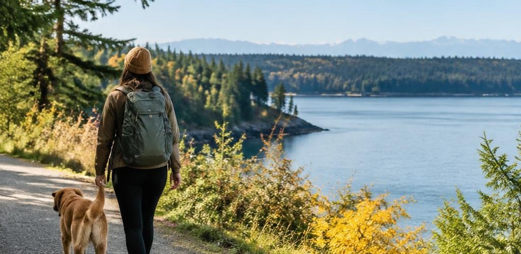 Illustrative Pacific Northwest lifestyle scene accompanying Moving from New York to Olympia, WA: A Step-by-Step Guide