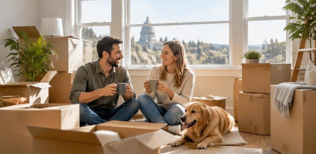 Illustrative homeownership scene accompanying Virginia vs. Washington State: Cost of Living and Lifestyle Guide