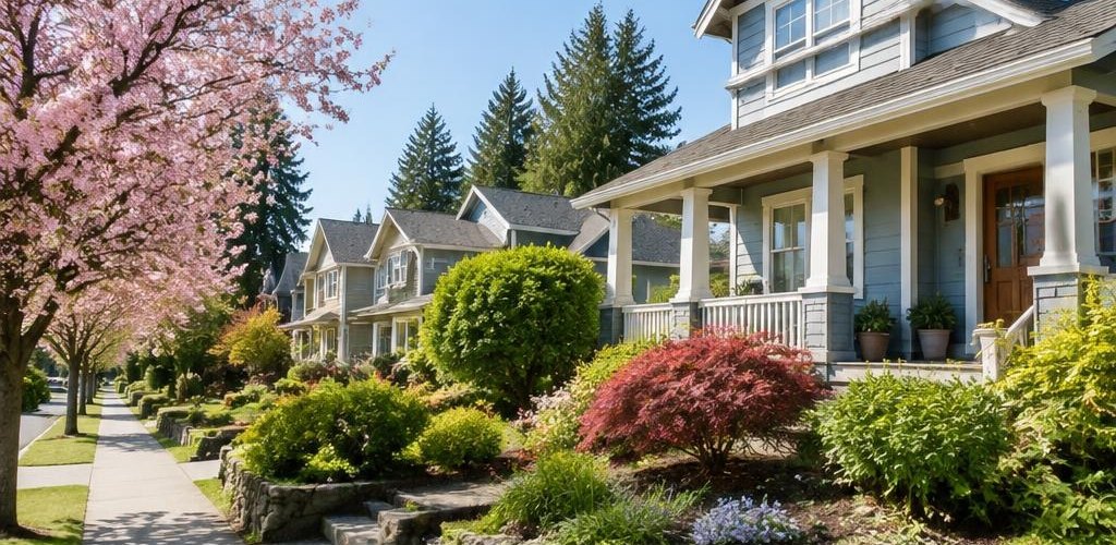 Illustrative residential setting accompanying Connecticut vs. Washington State: A Relocation Guide for Olympia