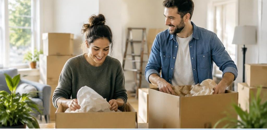 Illustrative homeownership scene accompanying Pennsylvania vs. Washington State: Relocating to Olympia, WA