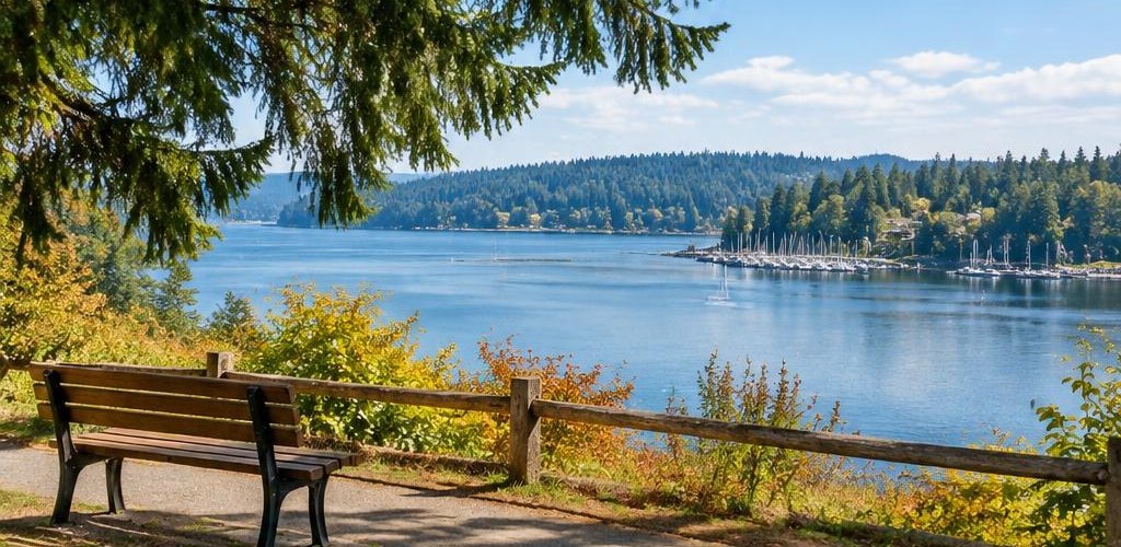 Illustrative Pacific Northwest lifestyle scene accompanying North Carolina vs. Washington State: Relocating to Olympia, WA