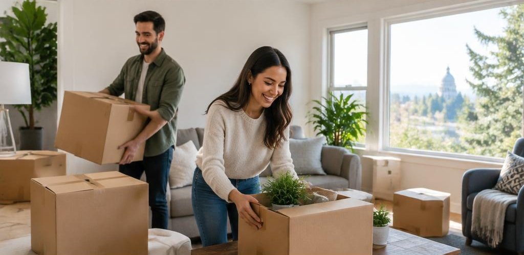 Illustrative homeownership scene accompanying Montana vs. Washington State: Cost of Living and Lifestyle Guide
