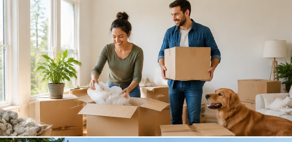 Illustrative homeownership scene accompanying Moving from Oklahoma to Olympia, WA: A Relocation Guide