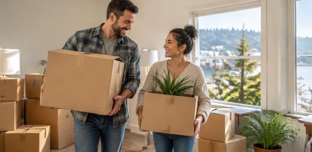 Illustrative homeownership scene accompanying Maine vs. Washington State: A Guide for Your Pacific Northwest Move