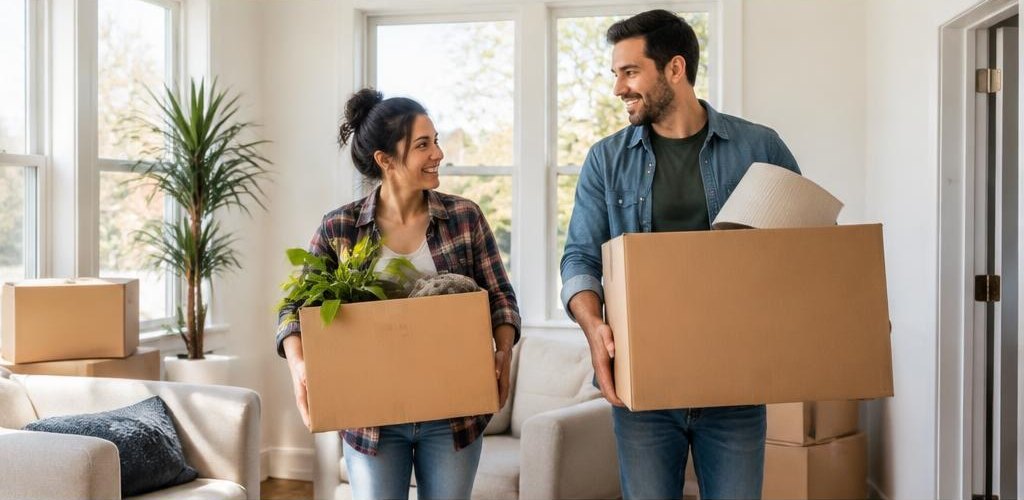 Illustrative homeownership scene accompanying New Jersey vs. Washington State: Relocating to Olympia Guide