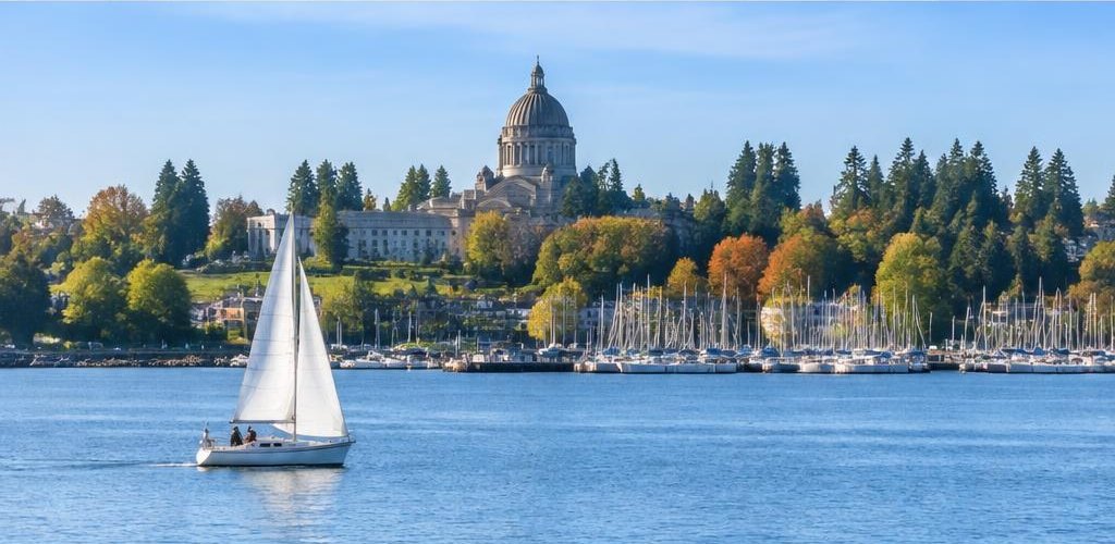 Illustrative Pacific Northwest lifestyle scene accompanying Georgia vs. Washington State: Cost of Living and Lifestyle Guide