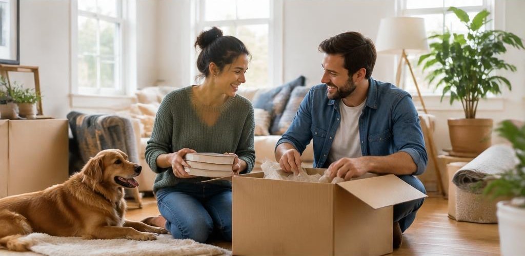 Illustrative homeownership scene accompanying New York vs. Washington State: Cost of Living and Lifestyle Guide