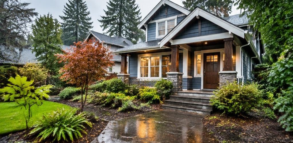 Illustrative residential setting accompanying Olympia Rainy-Season Home Checklist for Buyers and Owners