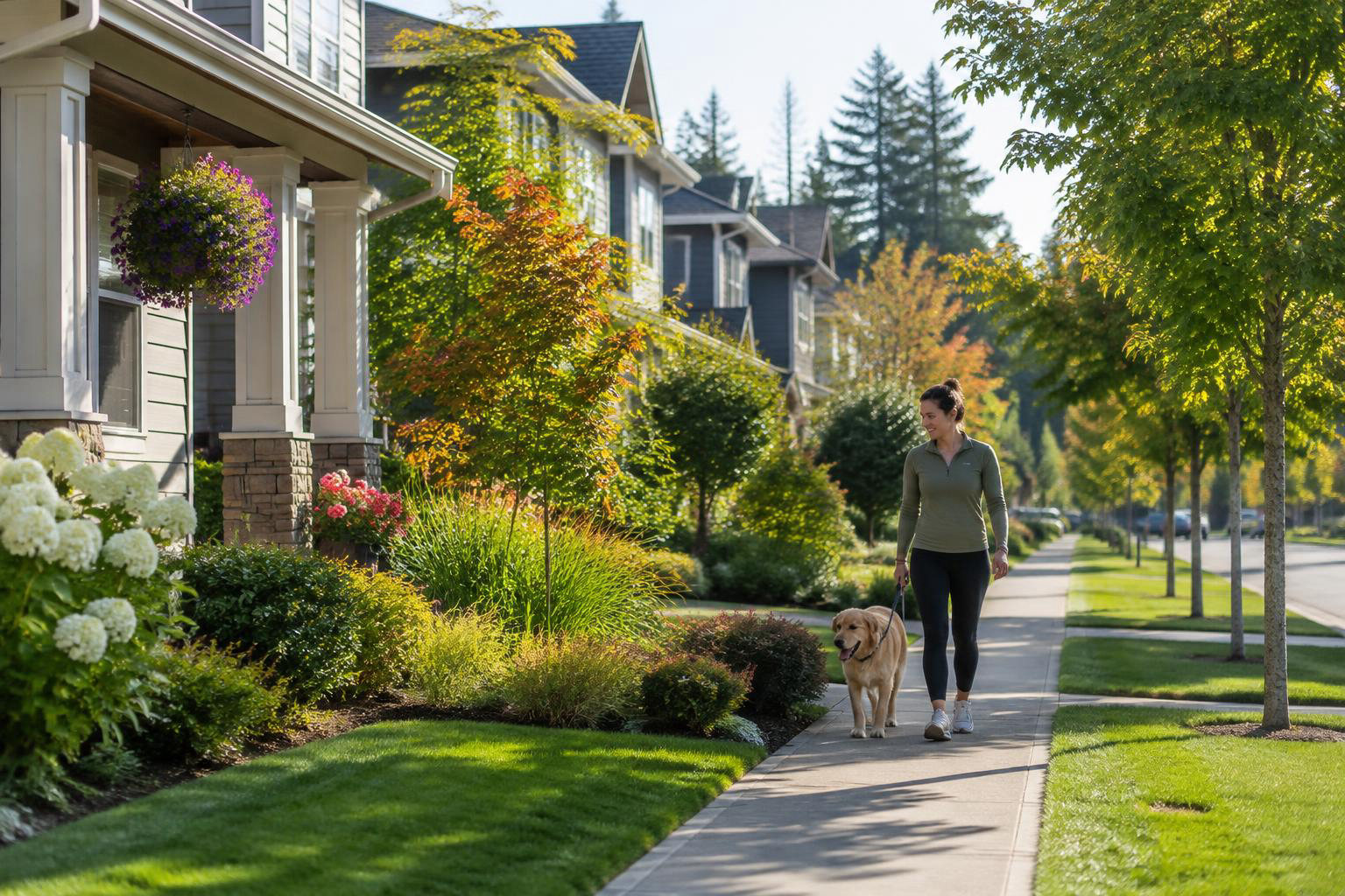 Illustrative a residential exterior or neighborhood streetscape accompanying A Taste of Lacey: Restaurants, Coffee and Everyday Food Stops Near Home