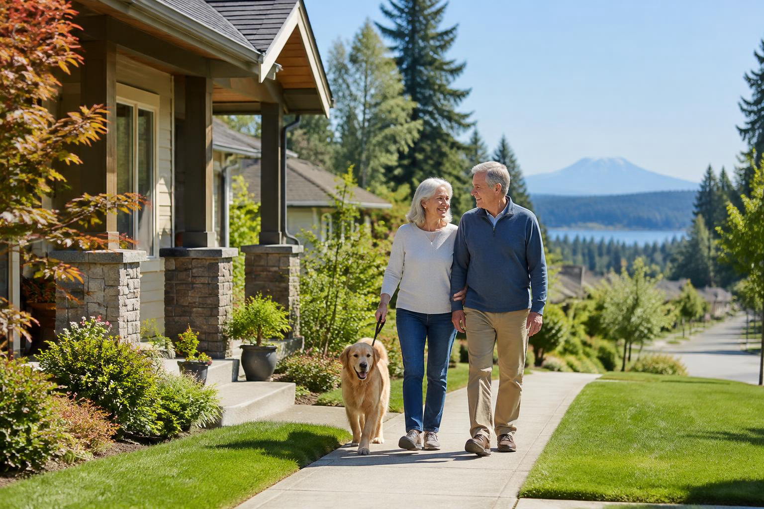 Illustrative a residential exterior or neighborhood streetscape accompanying Downsizing in Tumwater: A Practical Guide to a Simpler Retirement