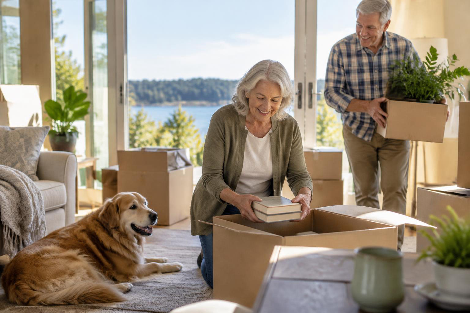 Illustrative people naturally engaged in the article's homeownership or relocation topic accompanying Downsizing in Tumwater: A Practical Guide to a Simpler Retirement