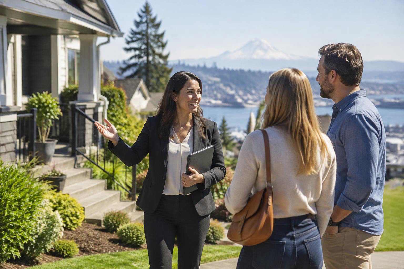 Illustrative a residential exterior or neighborhood streetscape accompanying How Do I Find a Trustworthy Listing Agent in Tacoma?