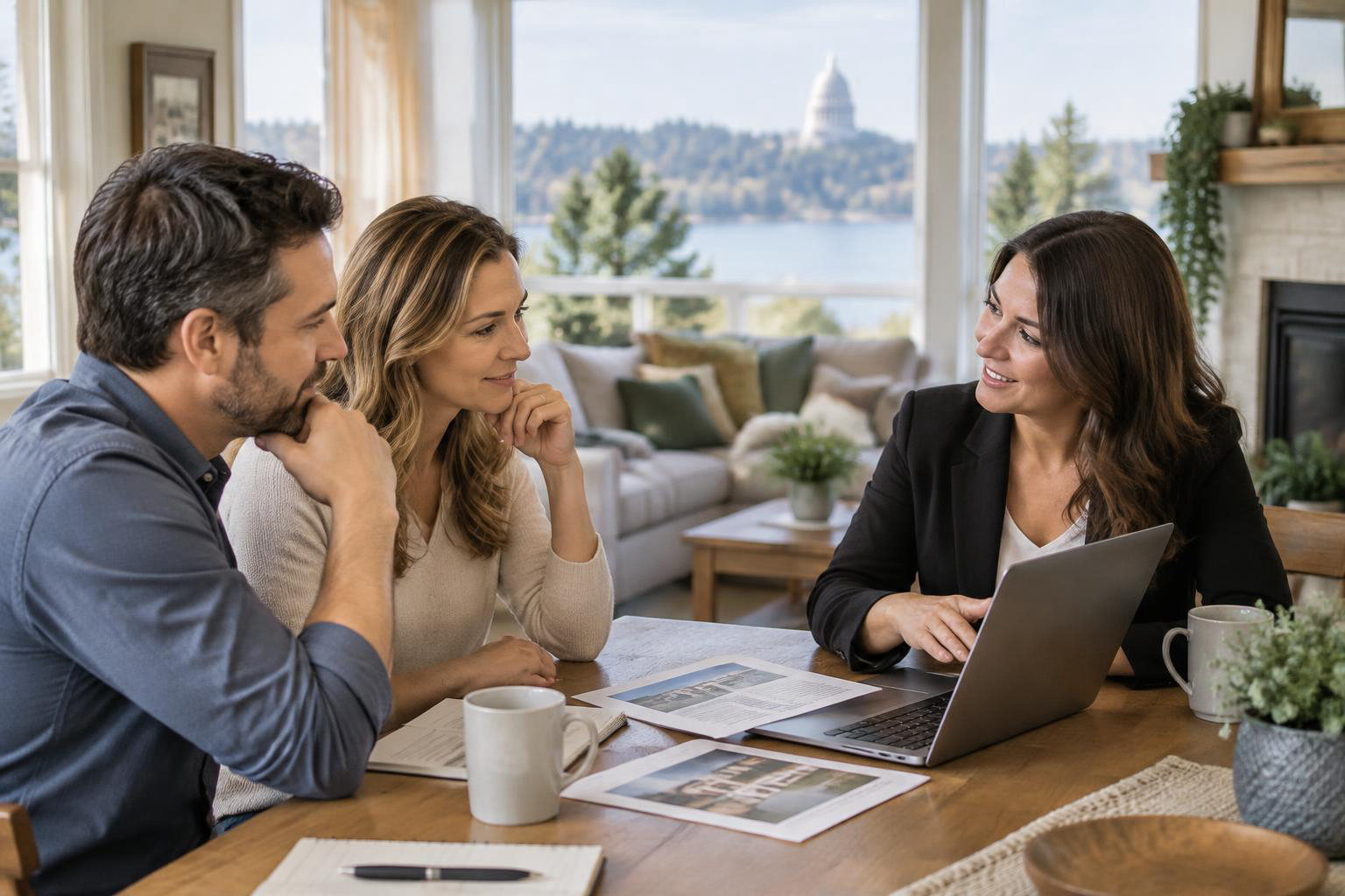 Illustrative people naturally engaged in the article's homeownership or relocation topic accompanying How to Find a Trustworthy Listing Agent in Olympia: Questions That Reveal the Right Fit