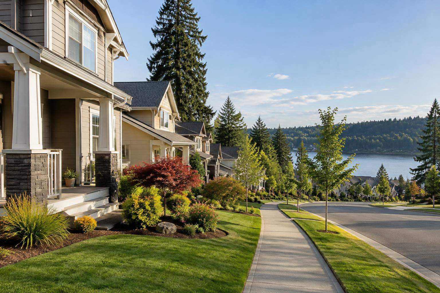 Illustrative a residential exterior or neighborhood streetscape accompanying Investing in Tumwater Rental Property: A Practical Guide to Buying and Managing Well