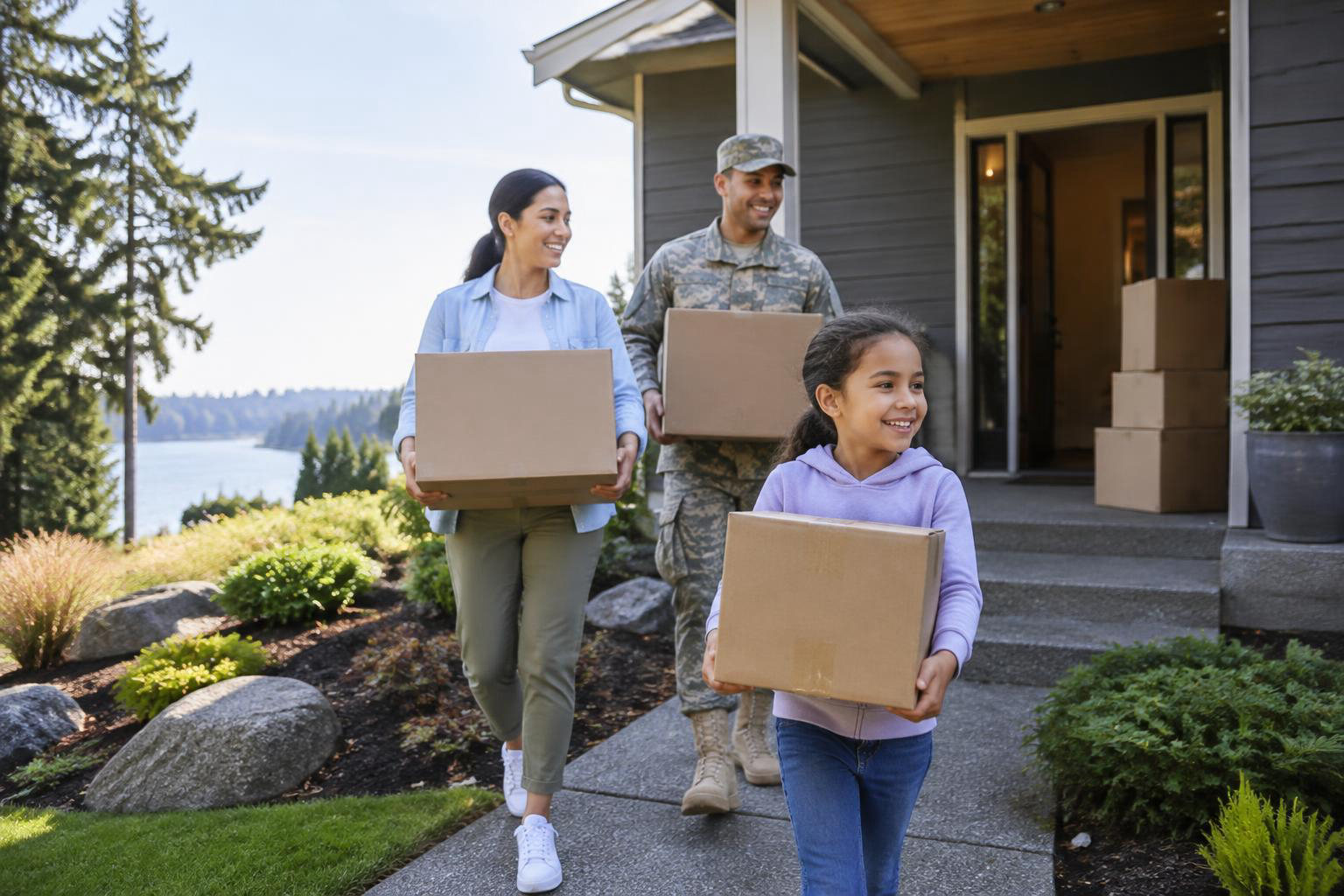 Illustrative people naturally engaged in the article's homeownership or relocation topic accompanying Making Olympia Home Between Assignments: A Relocation Plan for Military Families