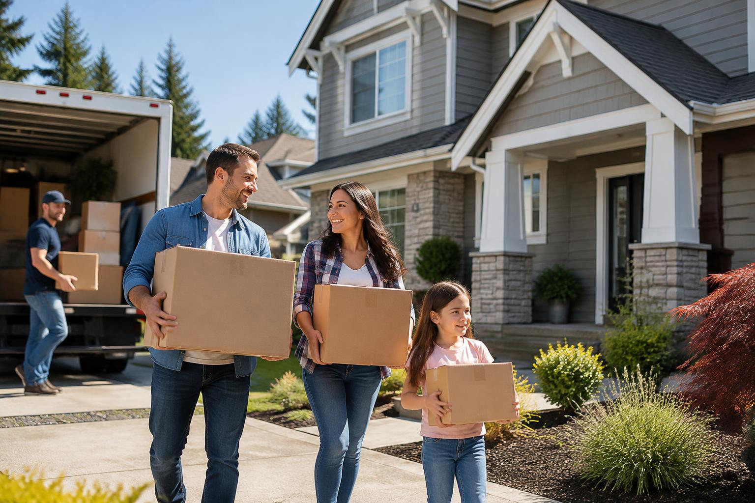 Illustrative people naturally engaged in the article's homeownership or relocation topic accompanying Moving to Puyallup from Seattle or California: A Practical Guide to Finding Your Fit