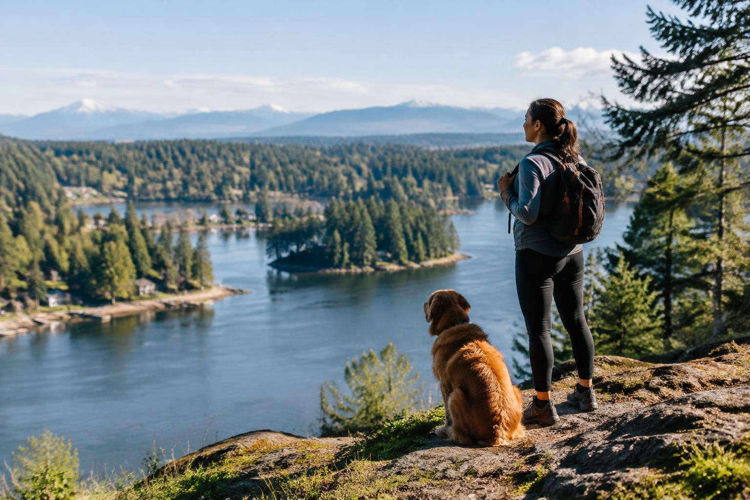 Illustrative a distinct regional lifestyle, outdoor, travel, or home detail accompanying Moving to Tumwater from Seattle or California: A Guide to Settling In