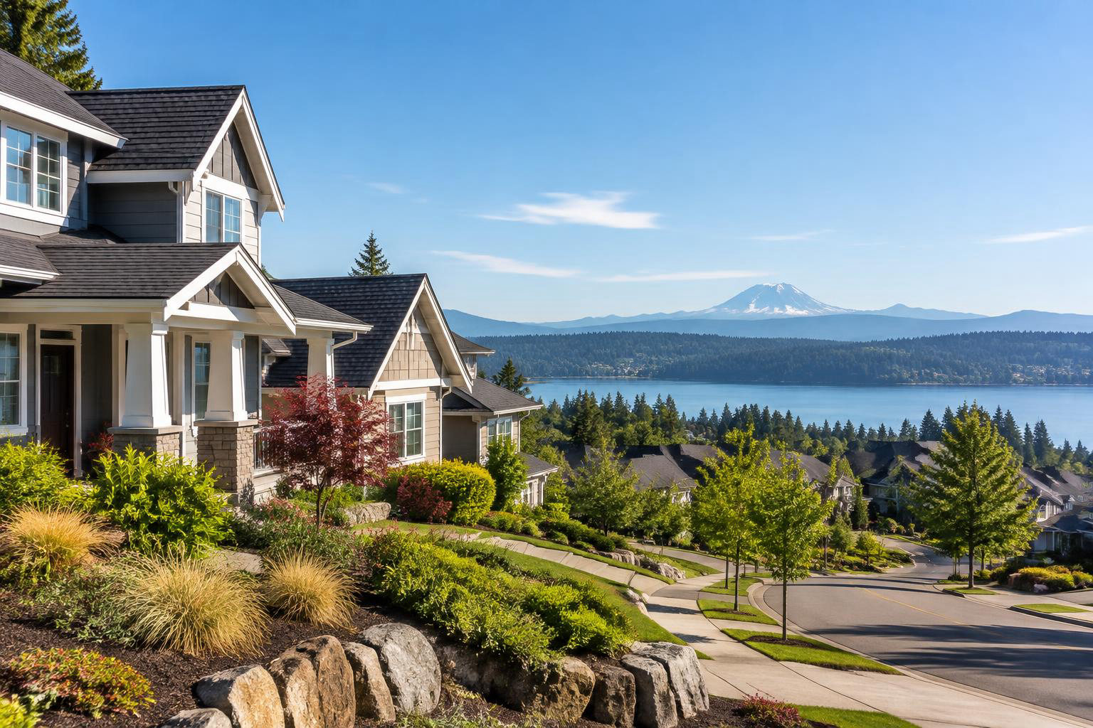 Illustrative a residential exterior or neighborhood streetscape accompanying Olympia Property Taxes and Closing Costs: Know What You’ll Pay Before You Move
