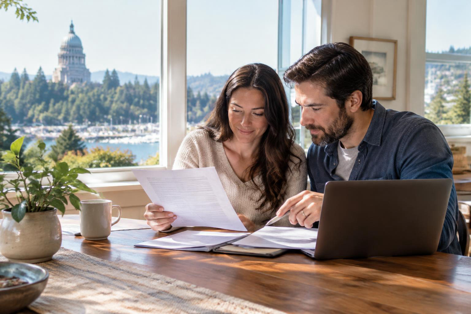 Illustrative people naturally engaged in the article's homeownership or relocation topic accompanying Olympia Property Taxes and Closing Costs: Know What You’ll Pay Before You Move