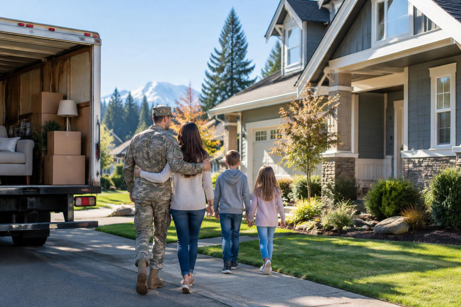 Illustrative a residential exterior or neighborhood streetscape accompanying PCS to Lacey: A Military Family’s Guide to Making the Move Work