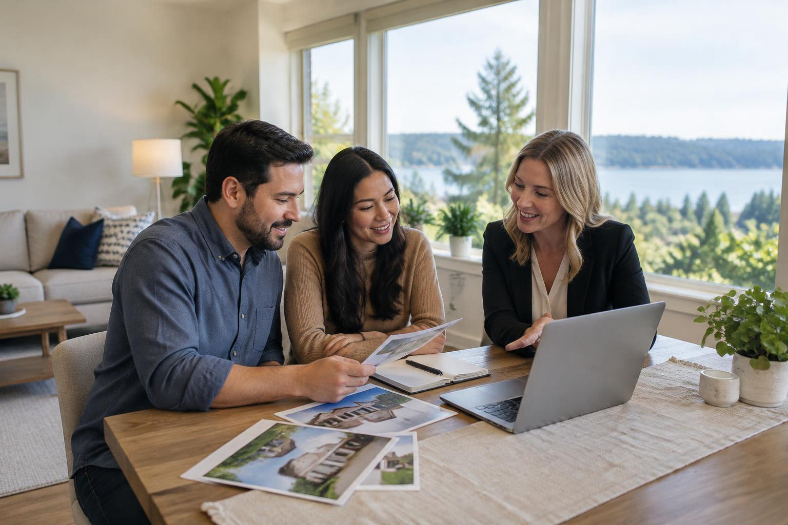Illustrative people naturally engaged in the article's homeownership or relocation topic accompanying Pricing Your Olympia Home Right: A Local Guide to a Stronger Selling Strategy