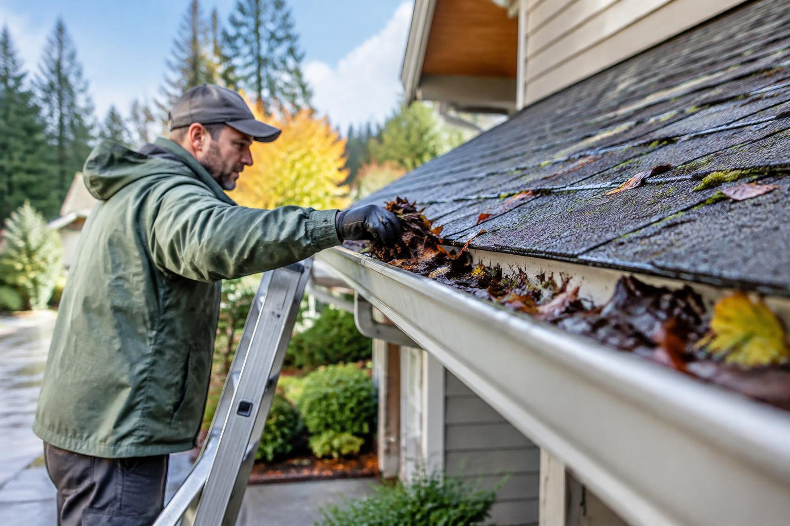 Illustrative a residential exterior or neighborhood streetscape accompanying Rain-Ready in Tumwater: A Practical Seasonal Home Maintenance Guide