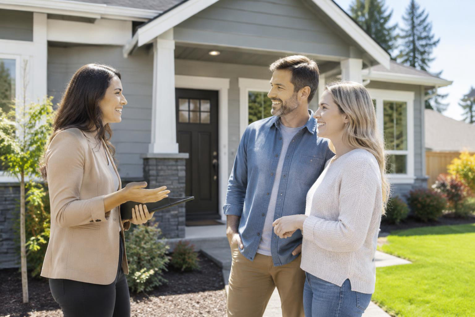 Illustrative people naturally engaged in the article's homeownership or relocation topic accompanying Selling Your Lacey Home: A Practical Plan from First Repairs to Closing
