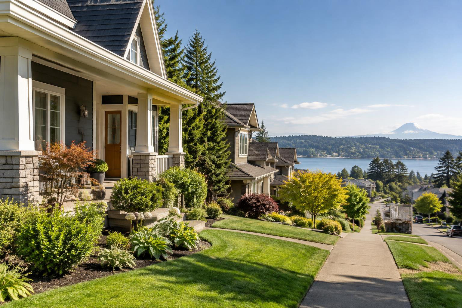 Illustrative a residential exterior or neighborhood streetscape accompanying Selling Your Olympia Home: A Practical Guide to Preparing, Pricing and Moving On