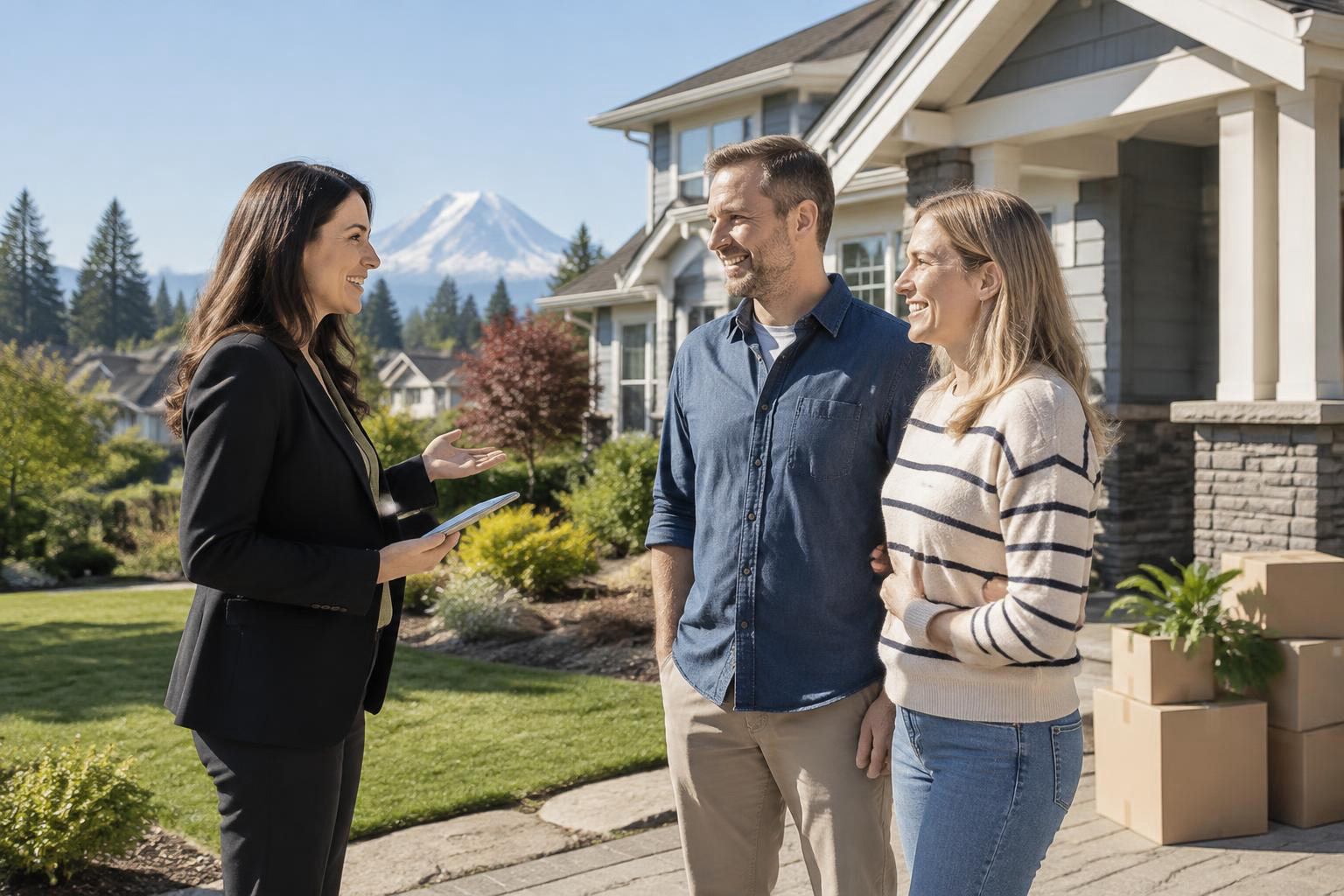 Illustrative people naturally engaged in the article's homeownership or relocation topic accompanying Selling Your Puyallup Home: A Practical Plan from Preparation to Closing