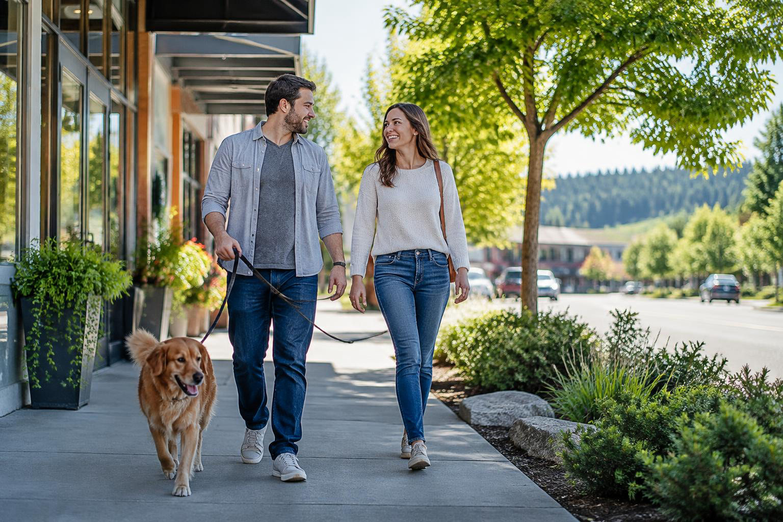 Illustrative people naturally engaged in the article's homeownership or relocation topic accompanying Walkable Living in Lacey: Finding a Home Close to Your Everyday Stops