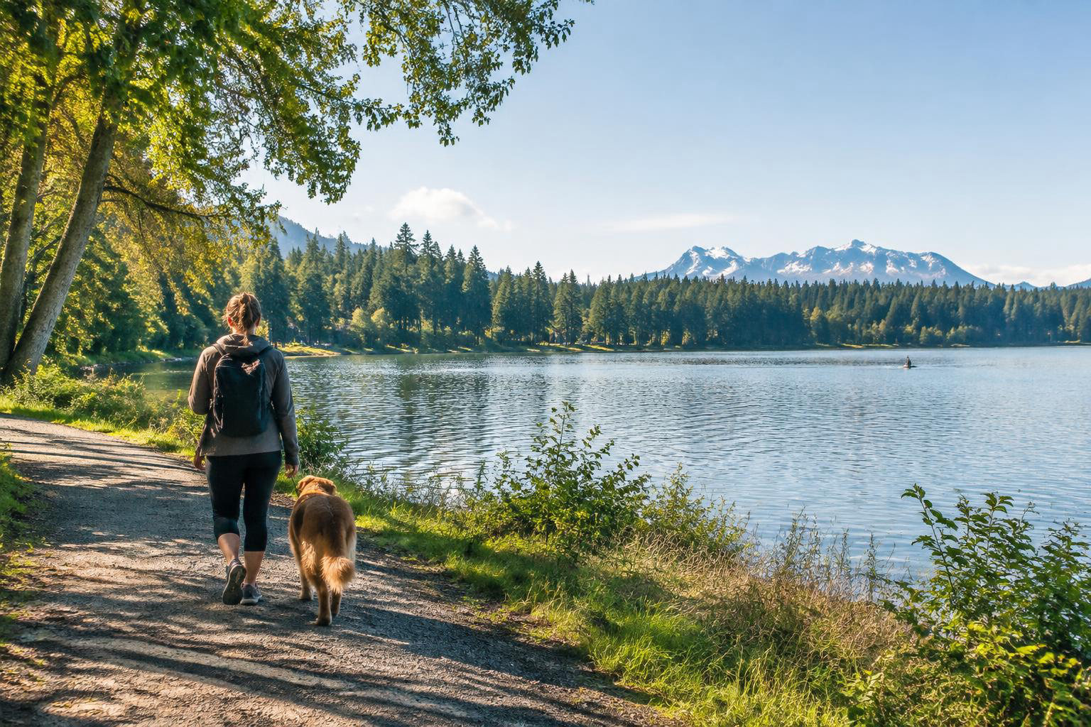 Illustrative a distinct regional lifestyle, outdoor, travel, or home detail accompanying Weekends in Lacey: Parks, Trails and Easygoing Local Adventures