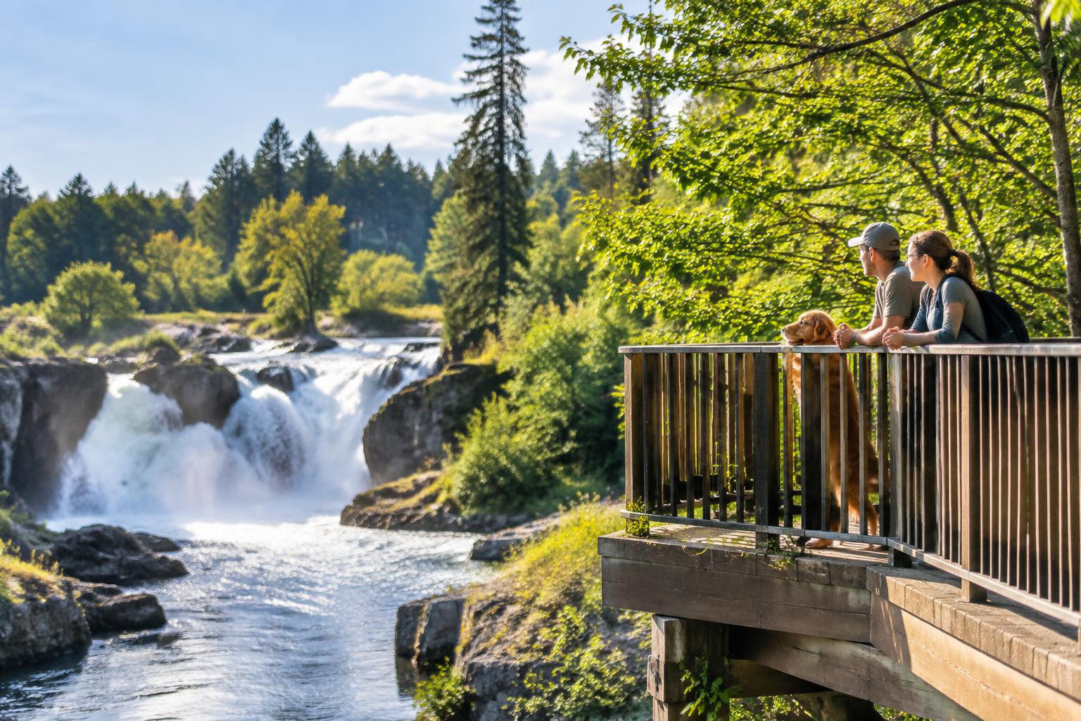 Illustrative a distinct regional lifestyle, outdoor, travel, or home detail accompanying Weekends in Tumwater: Waterfalls, Park Days and Easy Local Exploring