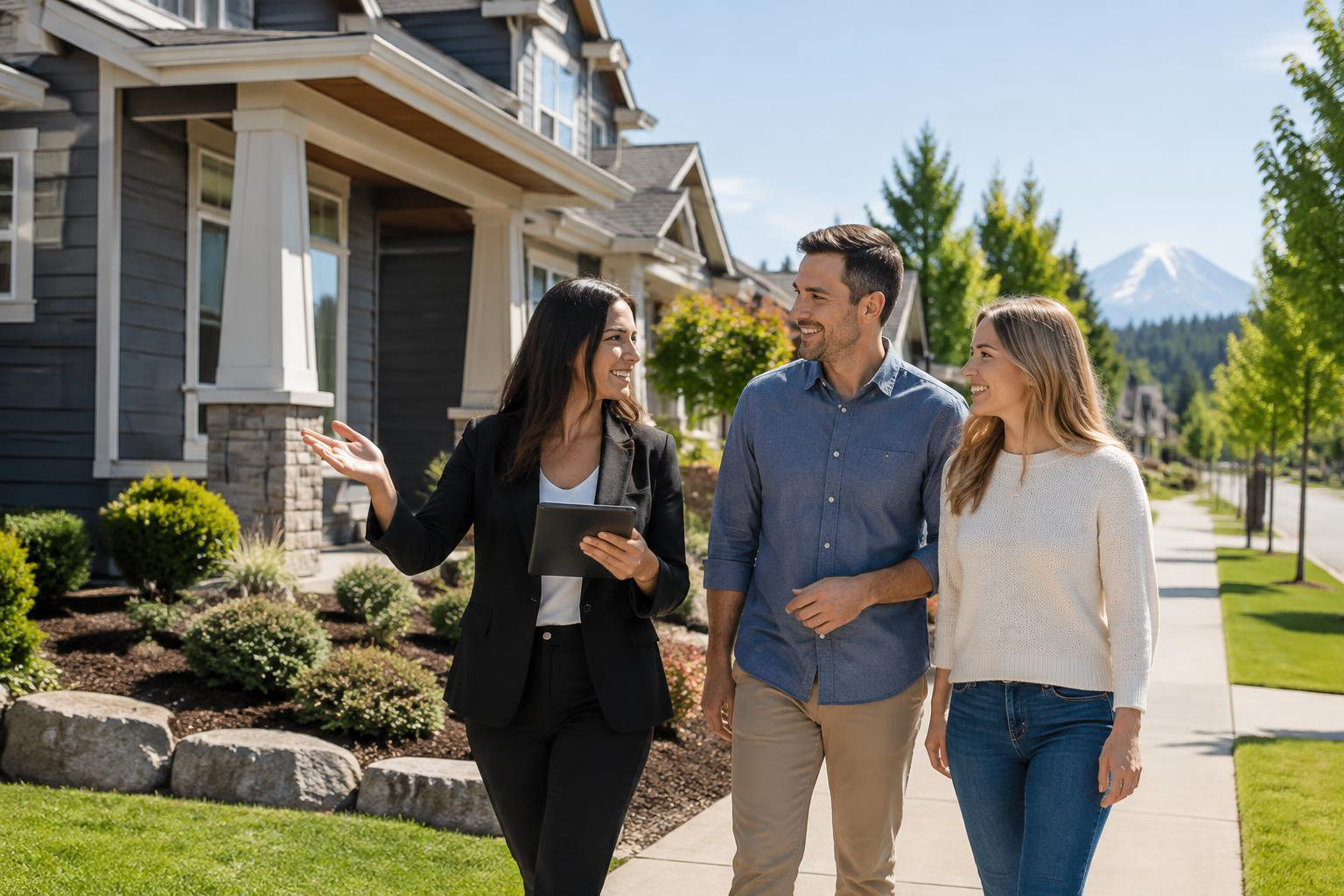 Illustrative a residential exterior or neighborhood streetscape accompanying Who Is the Best Real Estate Agent to Hire in Yelm? A Practical Guide